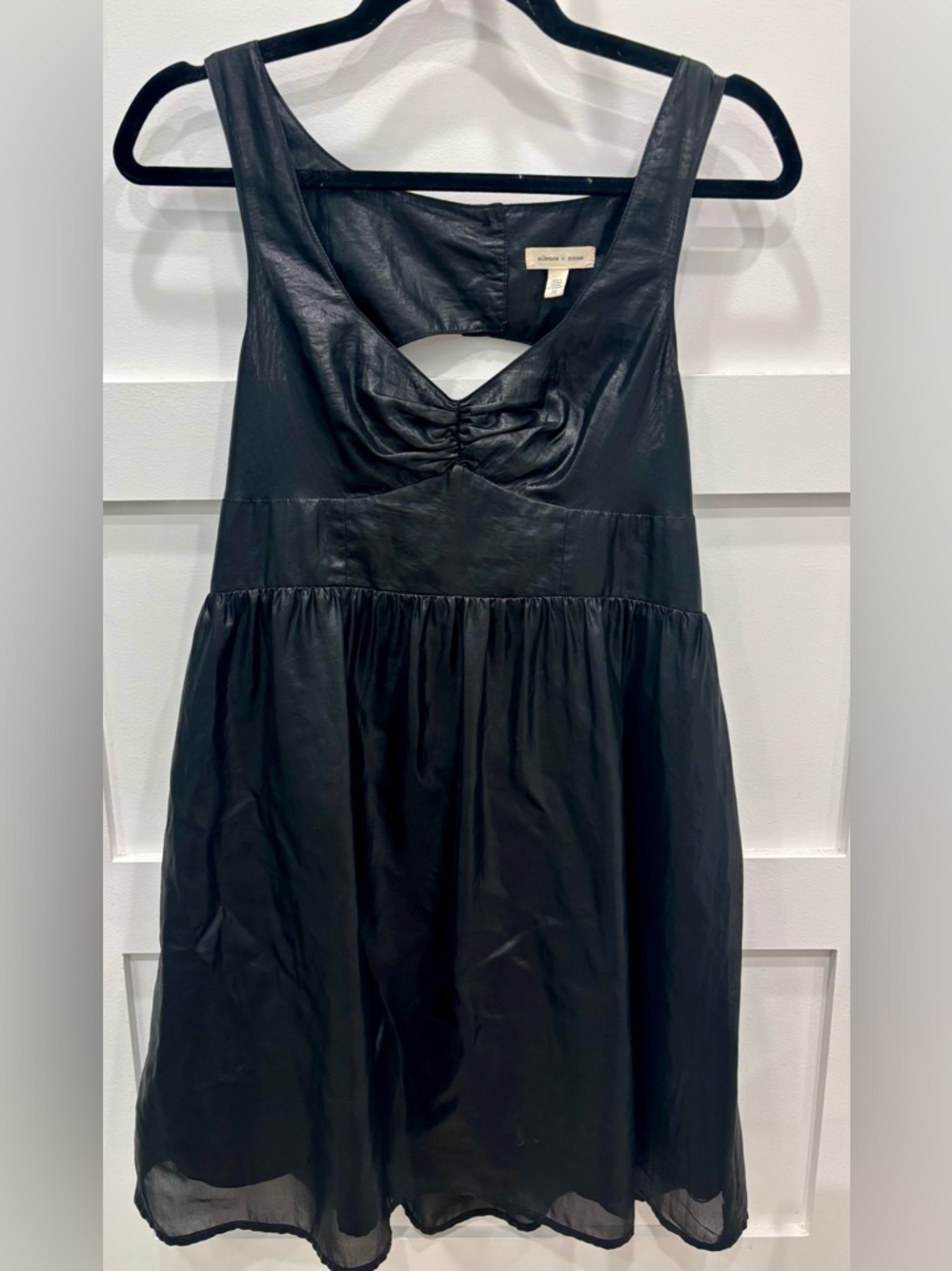 silence + noise Black Faux Leather Dress